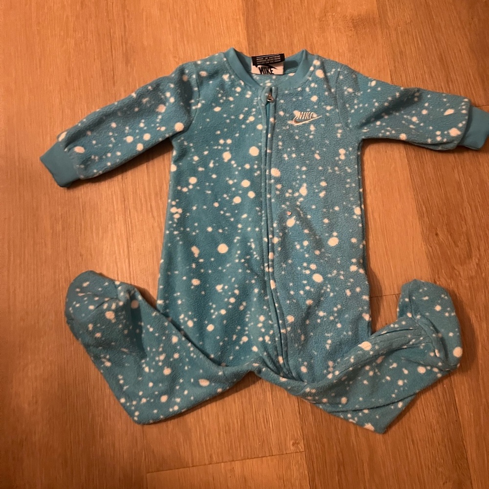 Nike Kids Teal Speckle Footed One-Piece